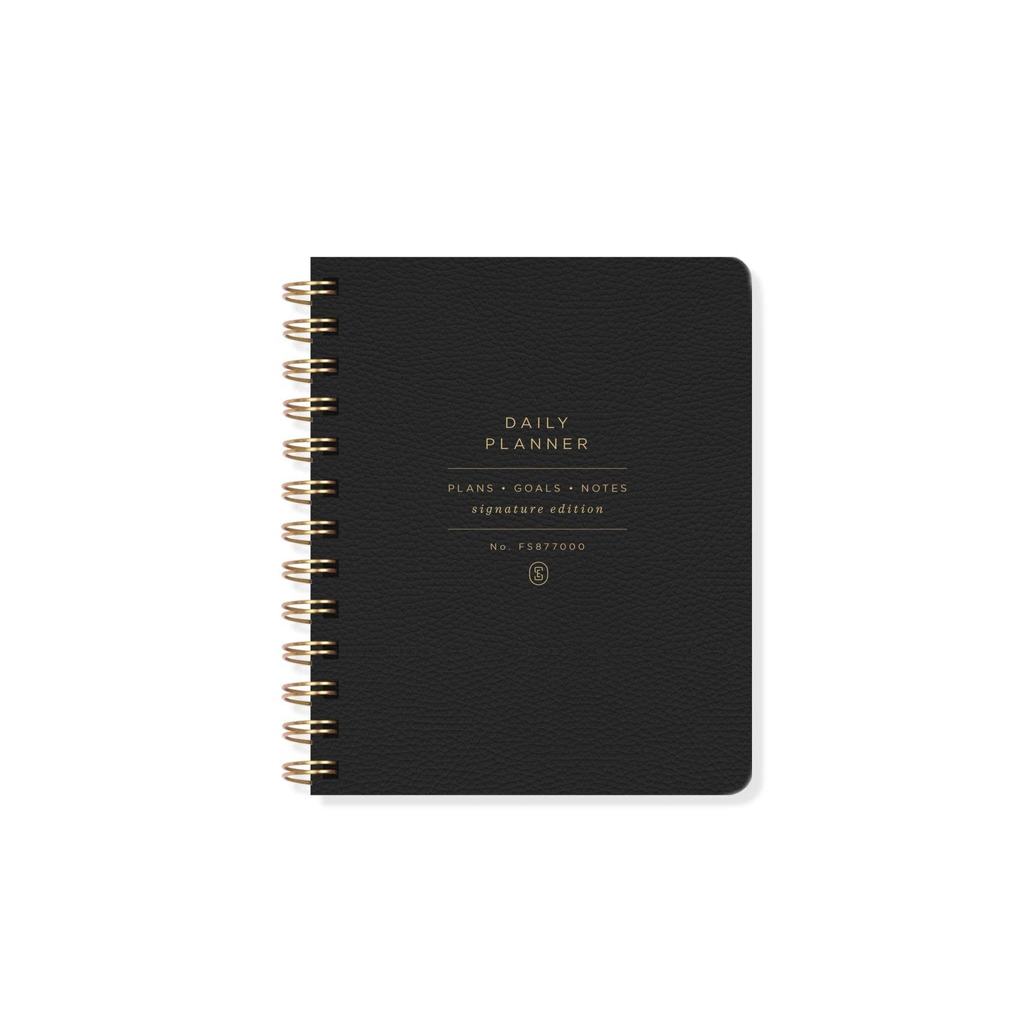 Se Standard Black Daily Non-dated Planner