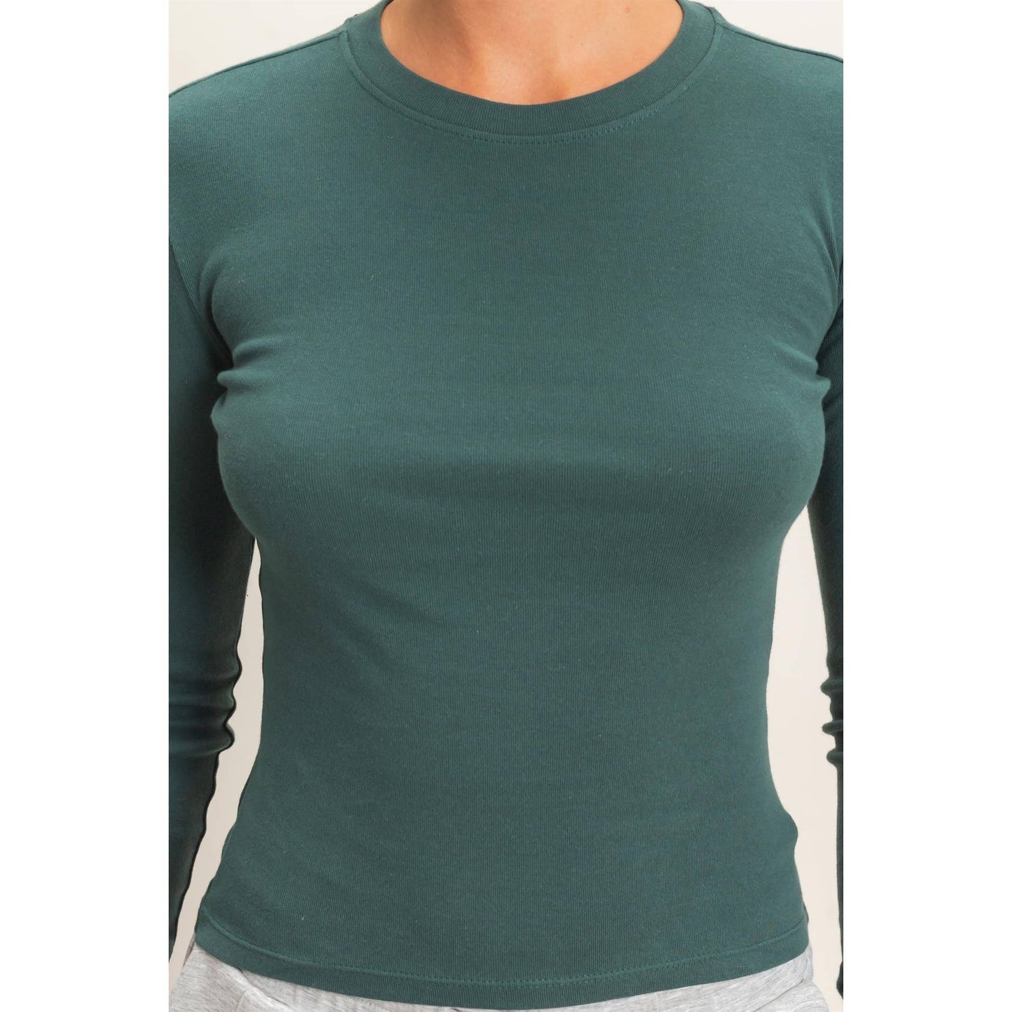 HYFVE - Crew Neck Long Sleeve Top: DARK BROWN / S-M-L(2-2-2)