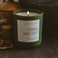 Candle: Warm and Cozy 15 oz Soy Candle, Matte Jar