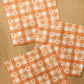 Geometry - Pumpkin Check Dishcloth Set