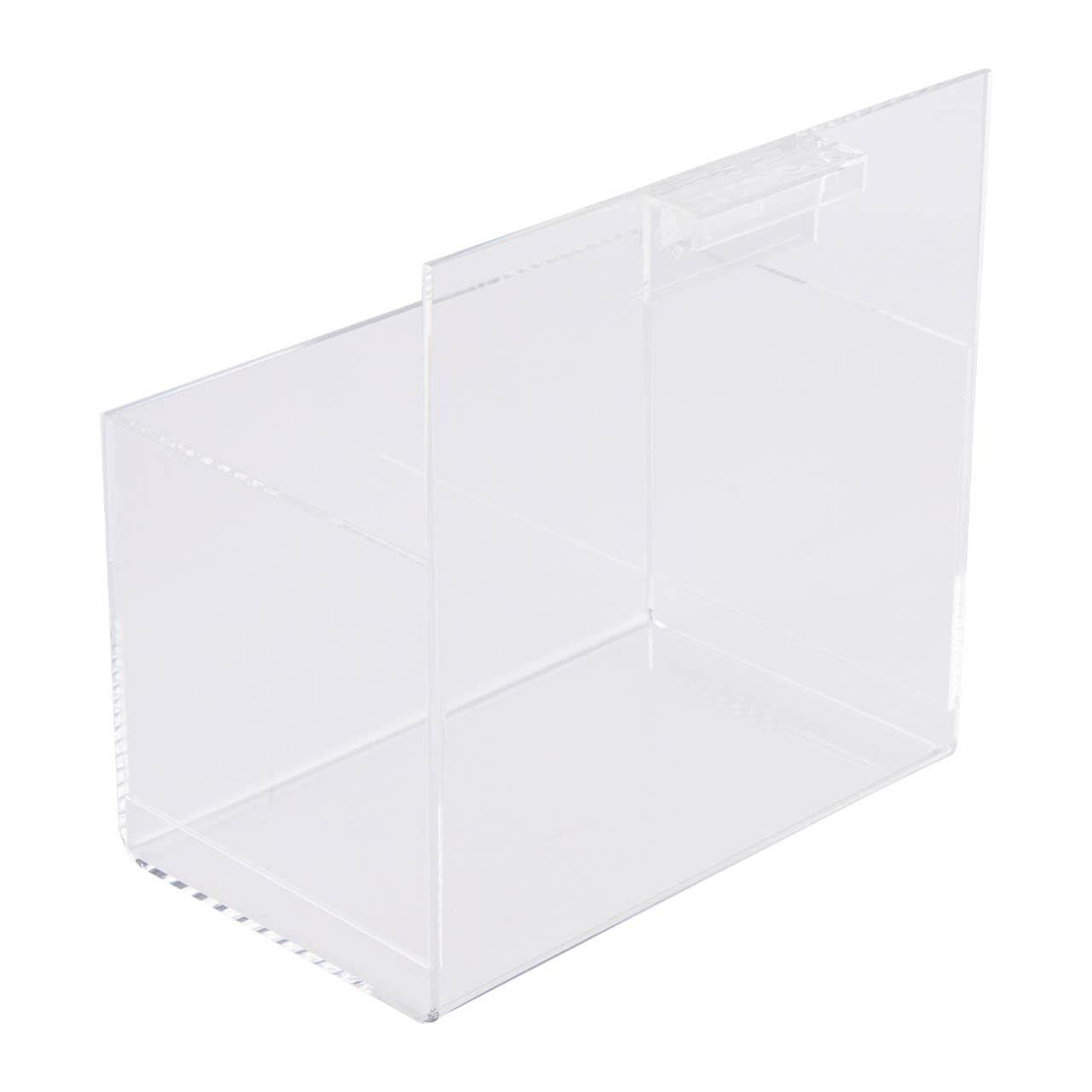Store Supply Warehouse - Acrylic Single Display Bin For Slatwall Or Wire Grid