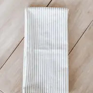 Striped Linen Tea Towel- Beige Striped