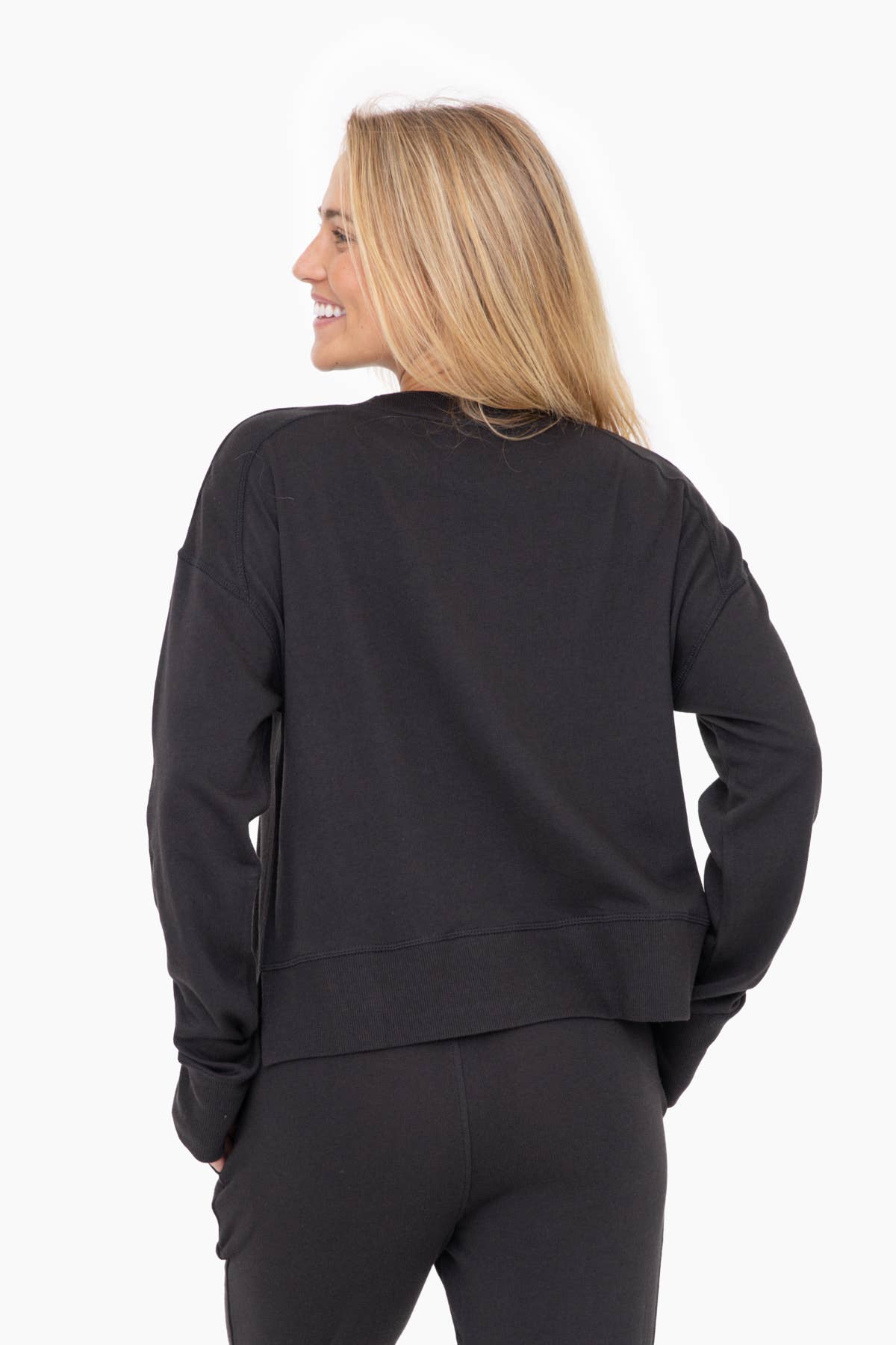 Organic Cotton Blend Crew Neck: NATURAL