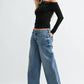 Just USA Jeans - Low Rise Baggy Wide Leg - MEDIUM DENIM - JP243: 12