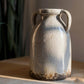Rustic Reach - Binglie Glazed Pottery Vase with Handles: Small