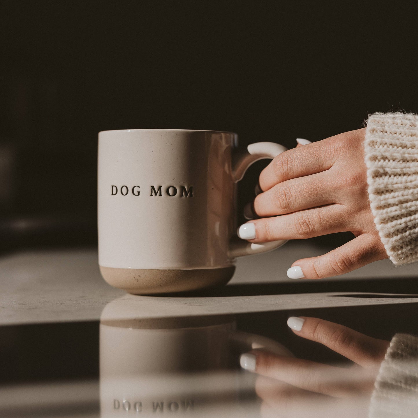 Mug: Dog Mom Stoneware Coffee Mug