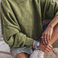 Lovesoft - Customized Drop Shoulder Crew Neck Pullover Sweatshirt: Orange / 75%Polyester+25%Cotton / M