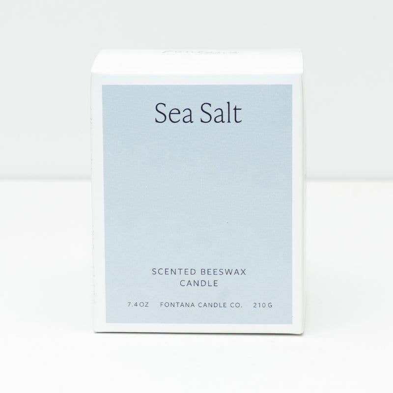 205 OFF Sea Salt Essential Oil Beeswax Jar Candle: 9oz