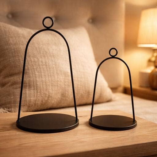 Wholesale Home Decor - Bell Curved Lanterns Set of 2 L - 6x6x14in S - 4x4x10in