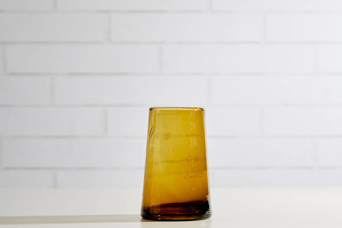 Verve Culture - Moroccan Cone Glassware Large - Amber: Amber