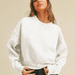 Honestee - Blank Short Cropped Long Sleeve Sweatshirt: Burgundy / XL
