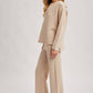 Textured Knit Top & Pant Set: OATMEAL