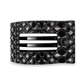 TELETIES - Jet Black Quilted | Large | Flat Rectangle Hair Clip