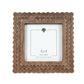 Devanie At Home - Wood scallop photo frame for 4x4 pic, espresso - 17020