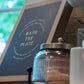 Wash the Plate | Wall Art: Black-White Text / Dark Brown Frame / 8 inches x 12 inches