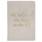 Journal: She Believed She Could Fabric Journal