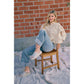 BiBi - VINTAGE WASHED STRAIGHT JEANS WITH SIDE STITCH DETAIL: WASHED DENIM / M