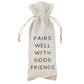 Pairs Well Wine Bag: White Cotton