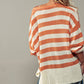 Cozy and Free Striped Cardigan: TAUPE/BLACK