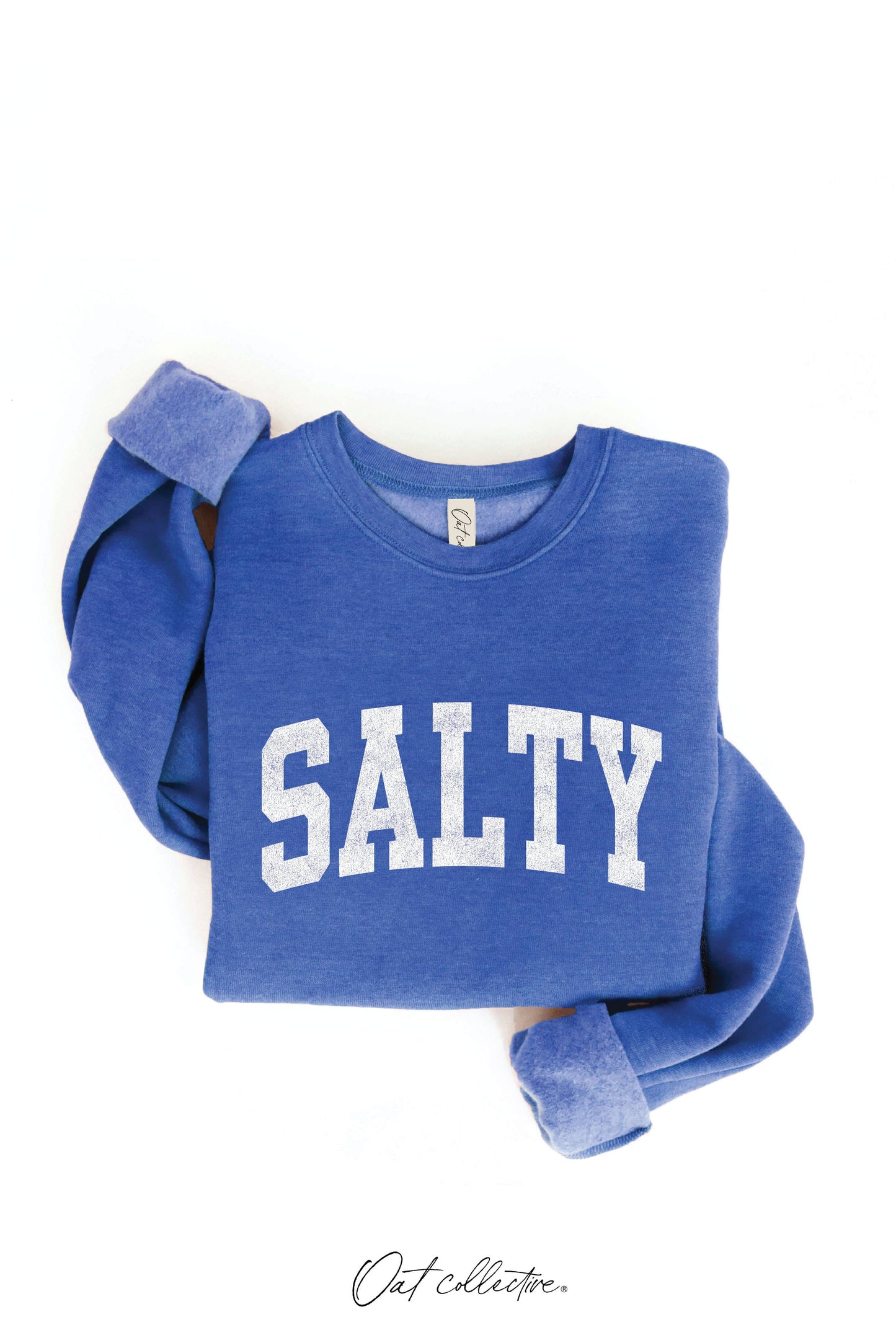 SALTY Graphic Sweatshirt: LIGHT BLUE