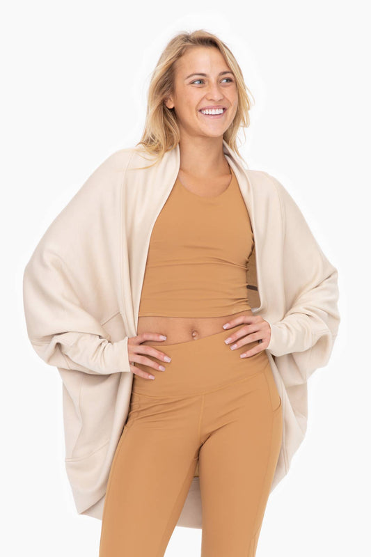 Elevated Cocoon Style Cardigan: NATURAL