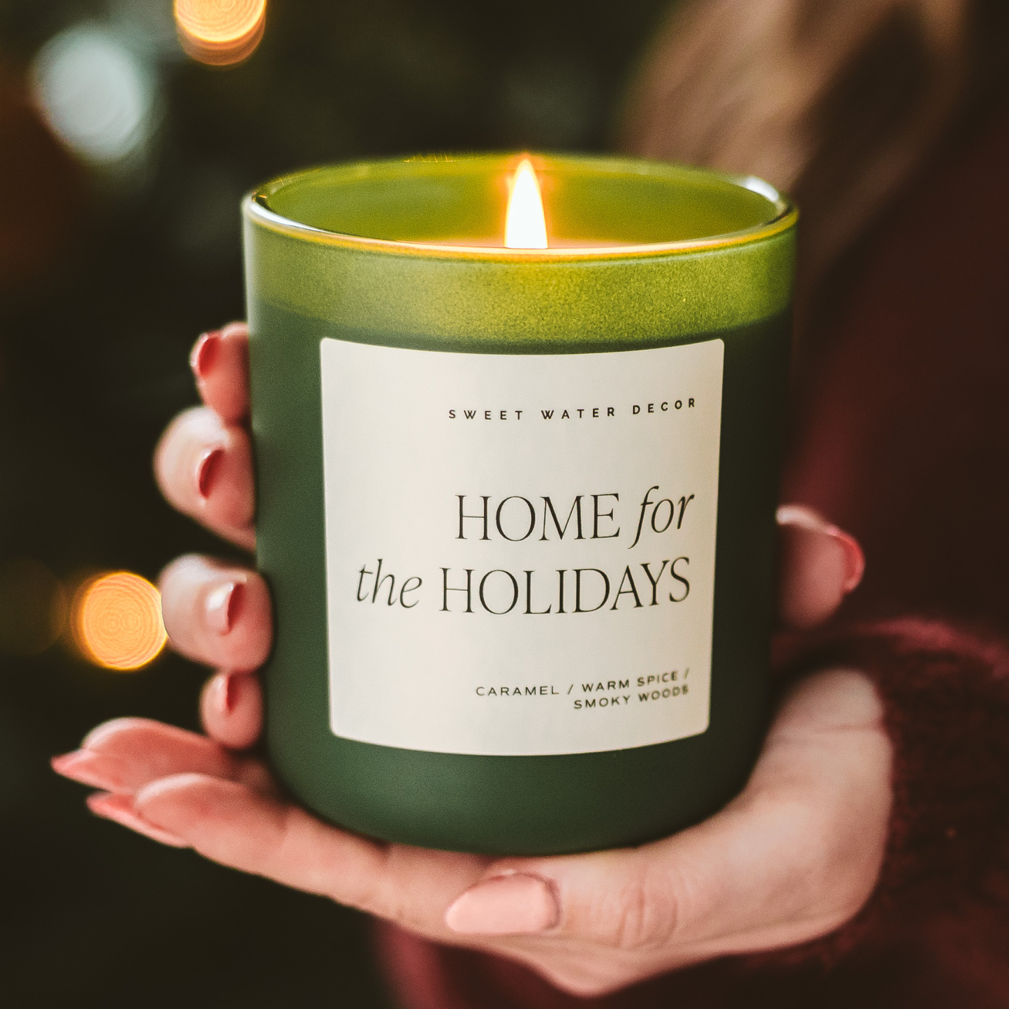 Candle: Home for the Holidays 15 oz Soy Candle, Matte Jar