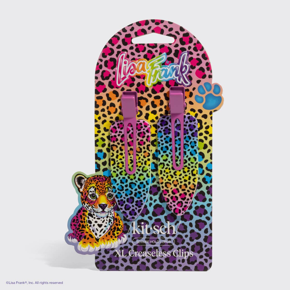 KITSCH - Lisa Frank x Kitsch XL Creaseless Clips in Rainbow Leopard