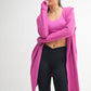 Open Front Longline Hoodie Cardigan: BLUE DEPTH