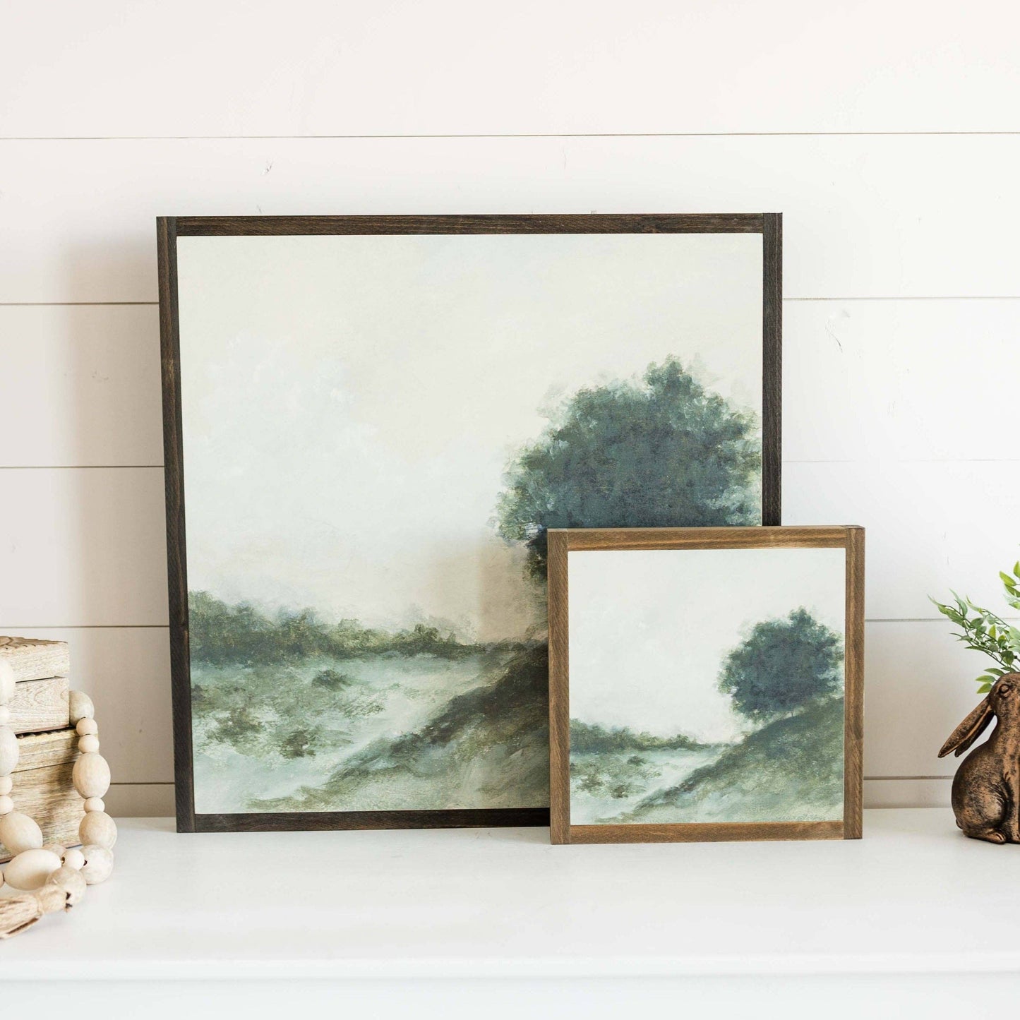 Under the Elm | Fine Art: Dark Brown Frame / 24 inches x 24 inches