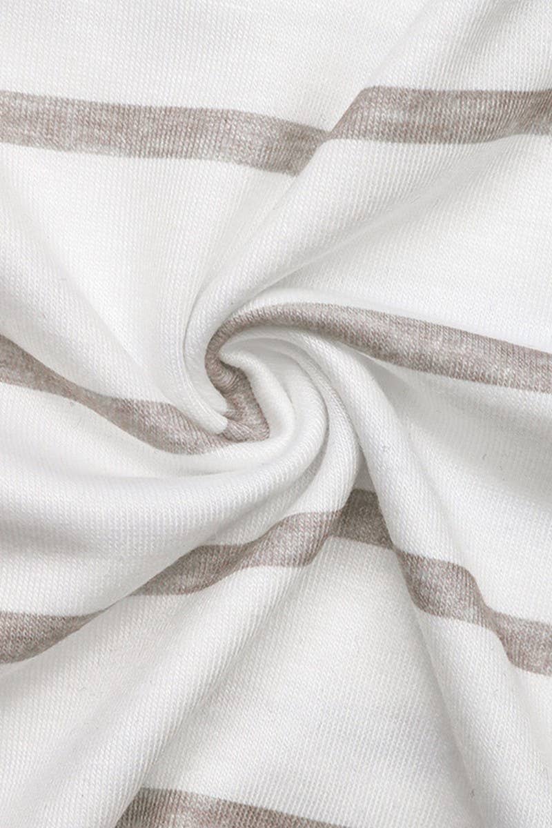 NINEXIS - CWTBLL4033_VINTAGE CASUAL STRIPED LONG SLEEVE TEE: KHAKI / (M) 1