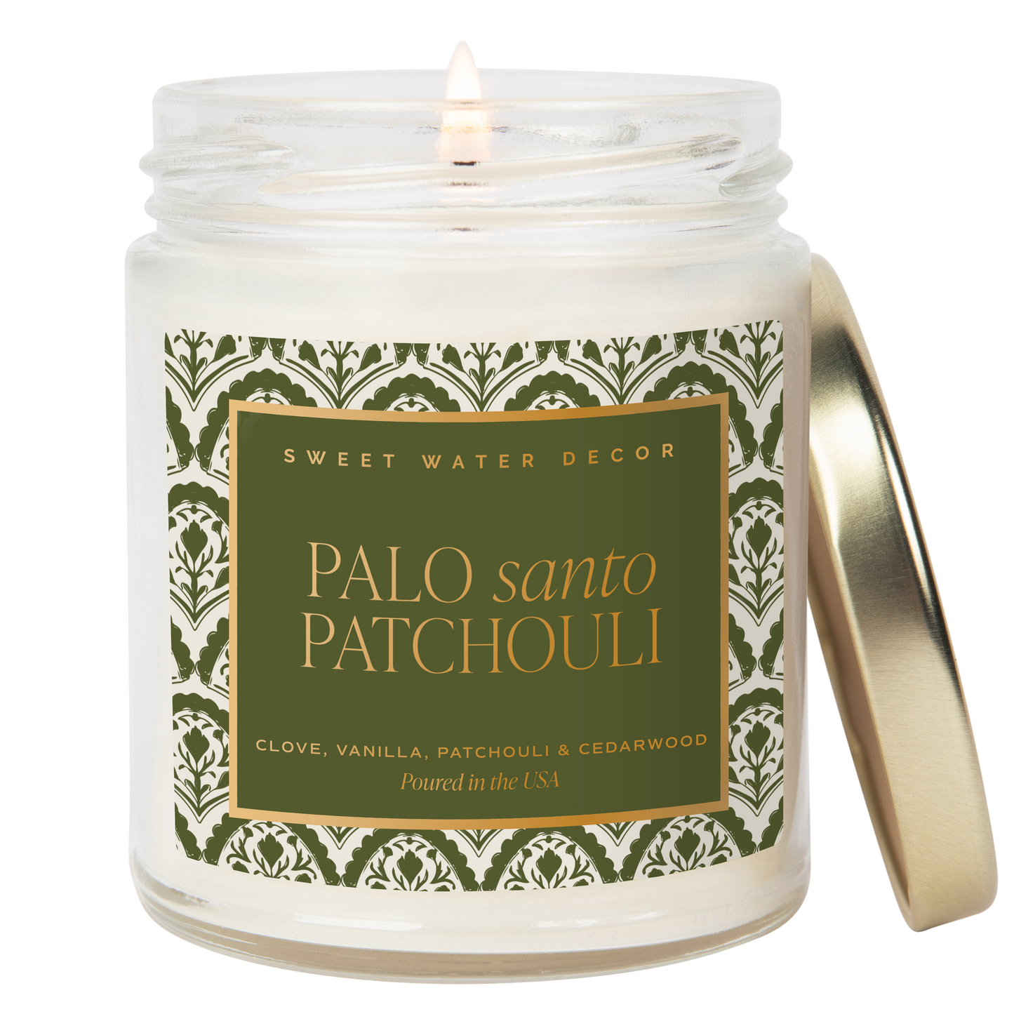 Sweet Water Decor - *NEW* Palo Santo Patchouli 9 oz Soy Candle - Home Decor