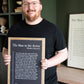 The Man in the Arena | Wall Art: Soft White-Black Text / Light Brown / 8 inches x 12 inches
