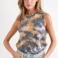 Tie Dye Tank Top: NAVY/YELLOW