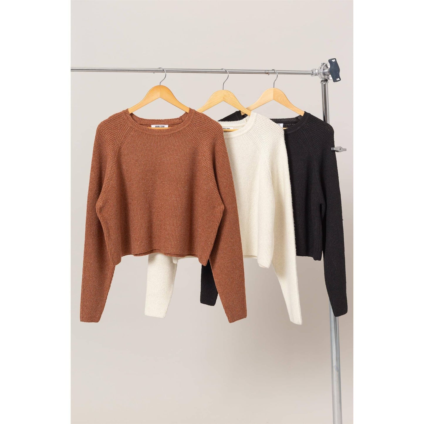 Oversized Raglan Sleeve Sweater: GRAY BLUE