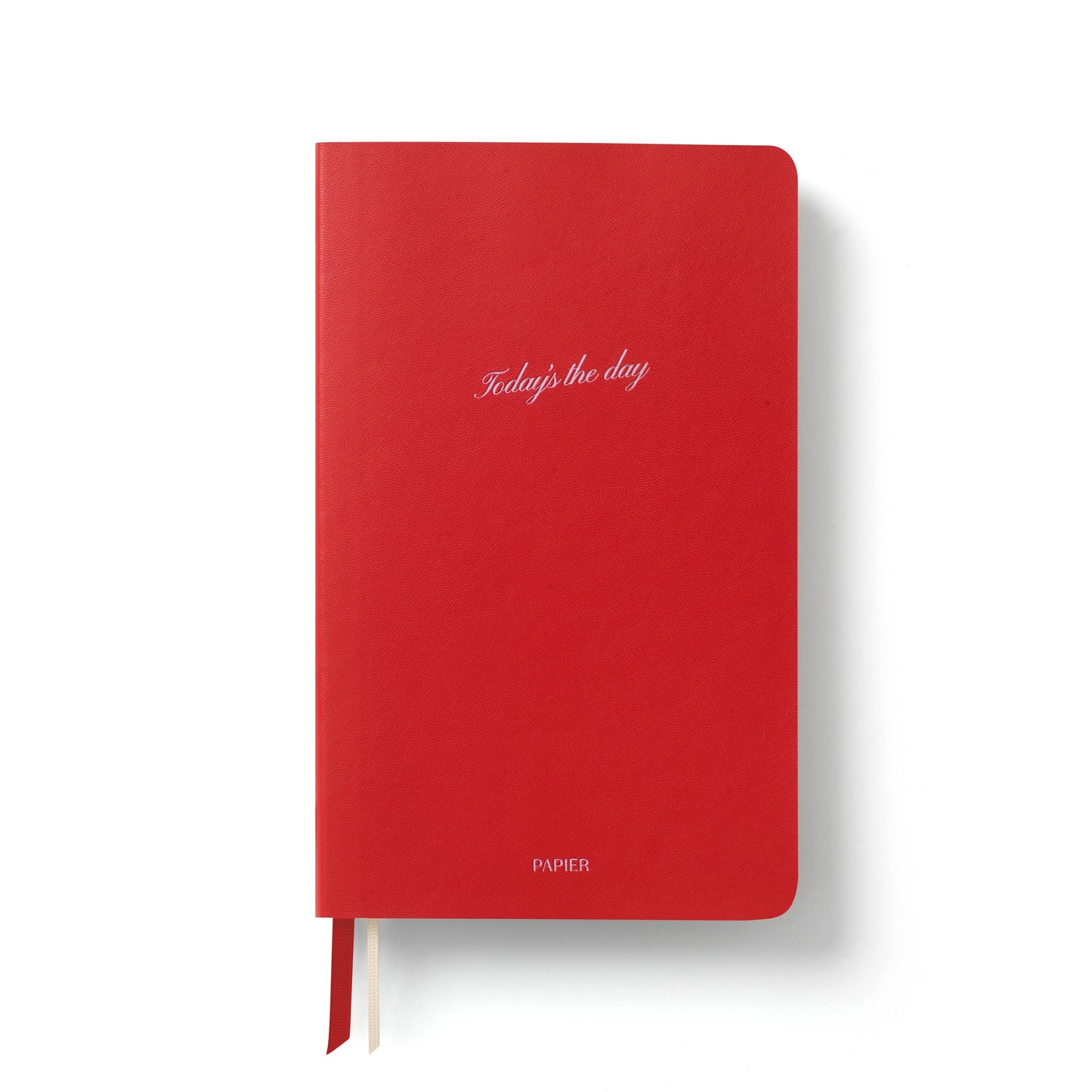 Papier - Lined Notebook, A5 Softcover, PU Leather - Today's the Day