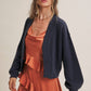 in february - EVERYDAY ESEENTIAL EASY LAYERING BALLOON SLV WAFFLE CARDIGAN: CAMEL / M