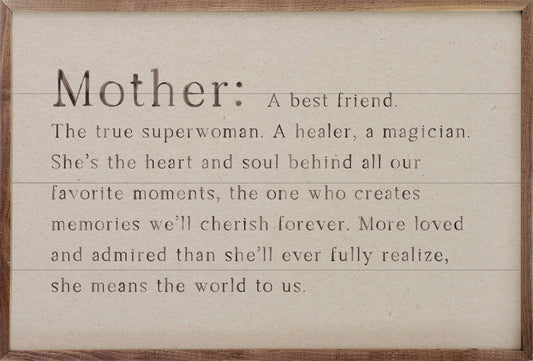 Family Definition MOTHER: 8x5