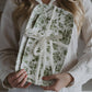 Sweet Water Decor - Green Delft Stacking Melamine Tray - Set of 2