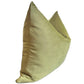 Rennah Collective - Mustard Green Velvet Pillow Cover: 22x22 Cover Only