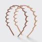 Recycled Plastic Zig Zag Headband 2pc - NEUTRAL
