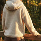 Bluivy - SOFT SHERPA FLEECE ZIPPER FRONT HOODIE JACKET: WINE / M