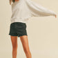 Honestee - Blank Short Cropped Long Sleeve Sweatshirt: OLIVE / XL