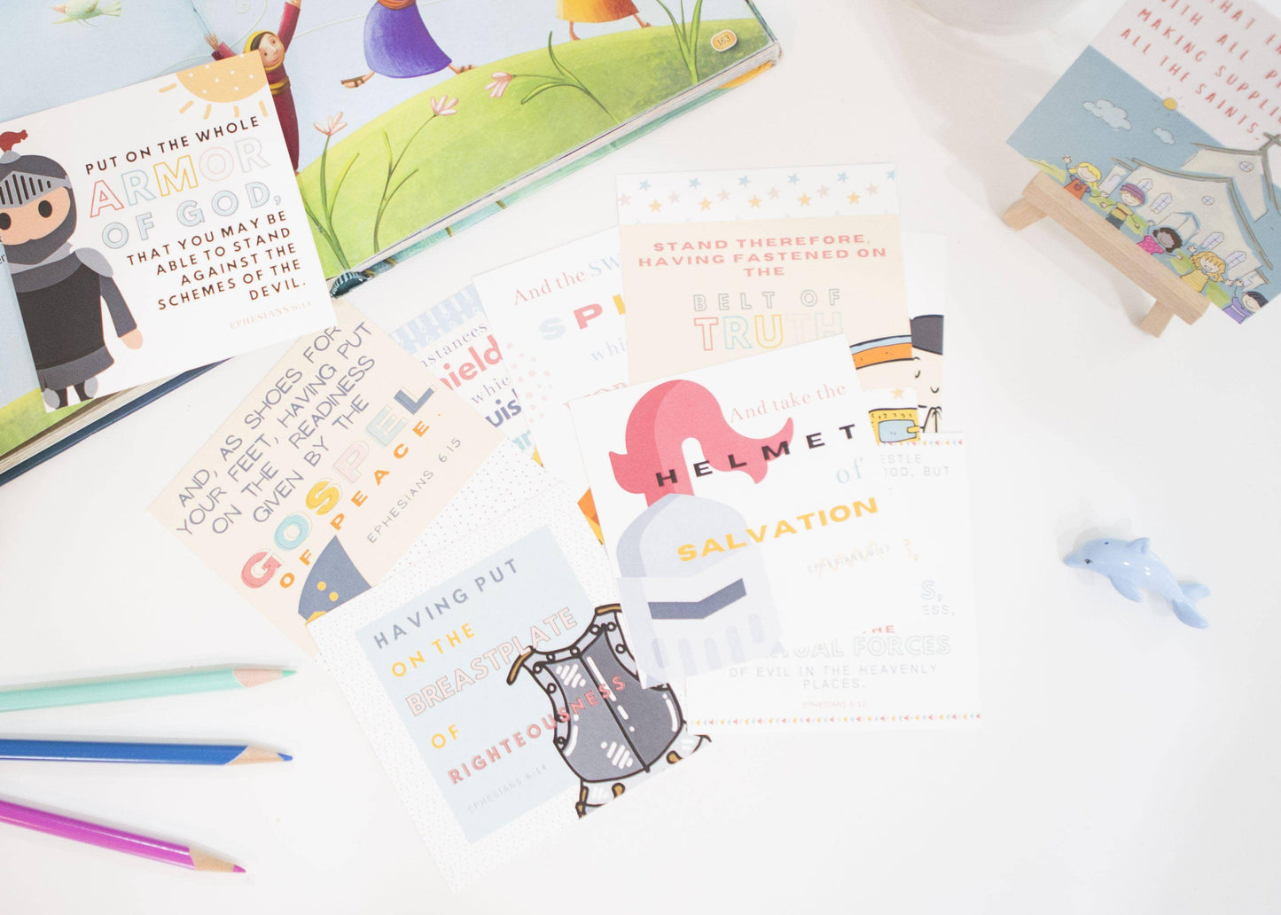 Chosen & Cherished - Kids Memory Verses Cards | Armor of God Verse Cards