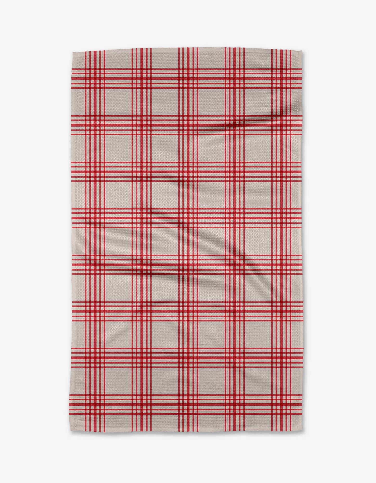 Geometry - Cranberry Stripes Tea Towel