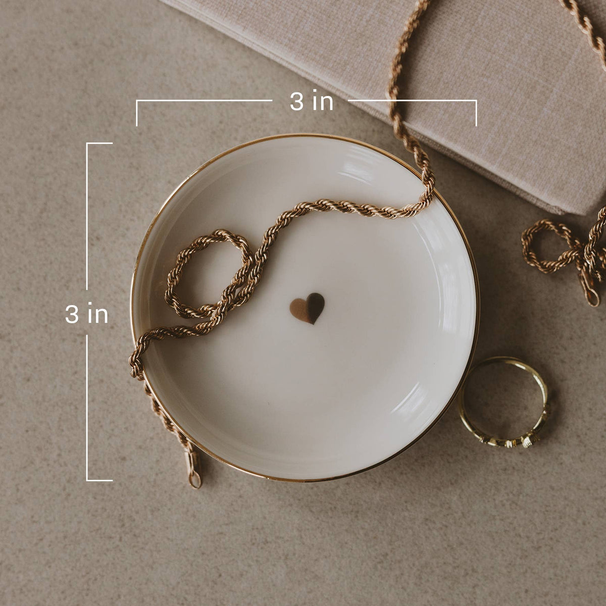 Sweet Water Decor - Gold Heart Jewelry Dish - Home Decor & Gifts