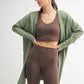 Open Front Longline Hoodie Cardigan: NEW ORCHID