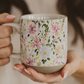 Mug: Floral Stoneware Coffee Mug