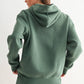 Cotton Blend Drop Shoulder Hoodie: HALOGEN BLUE