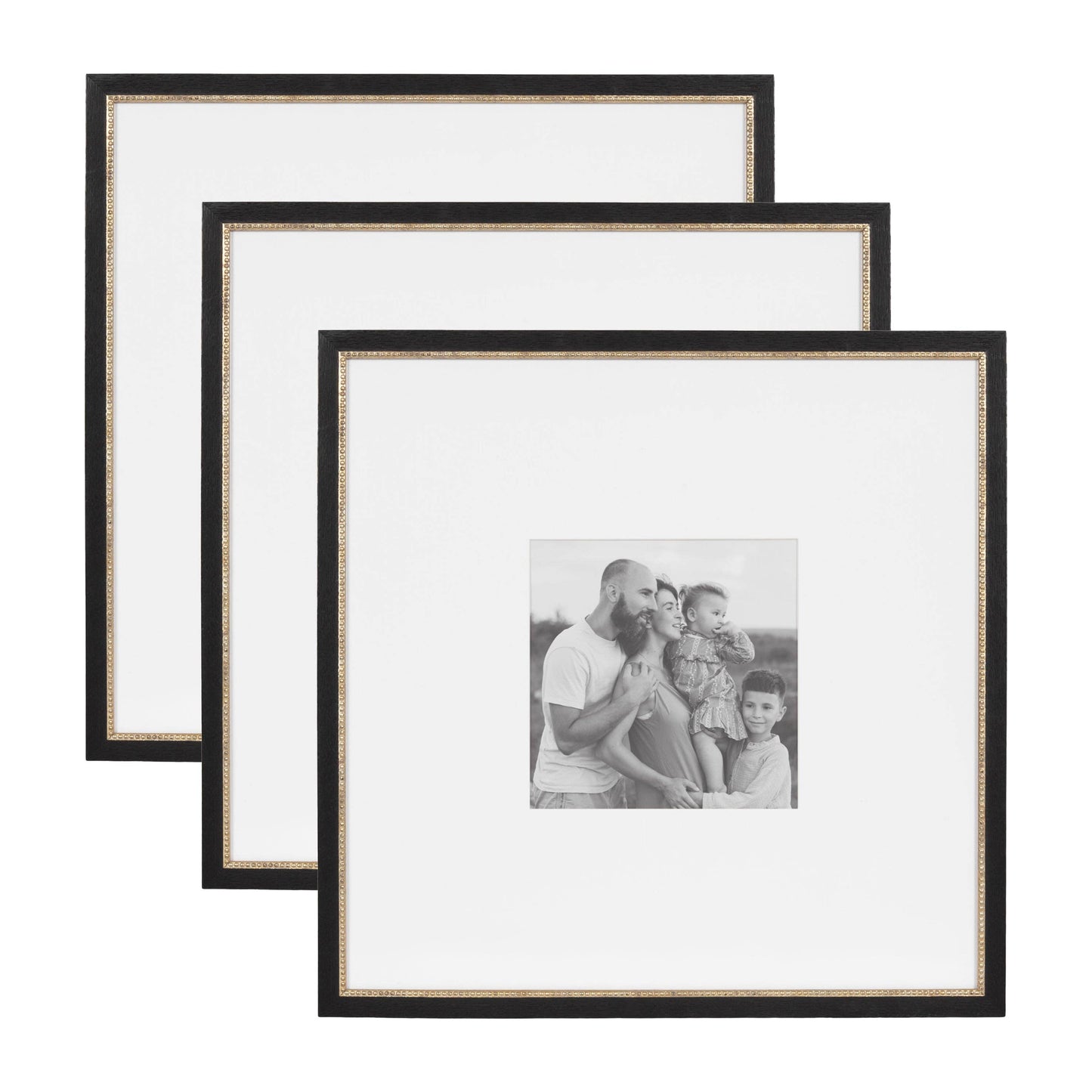 Kate and Laurel - Wilbanks Picture Frame Set: 18x18 matted to 8x8