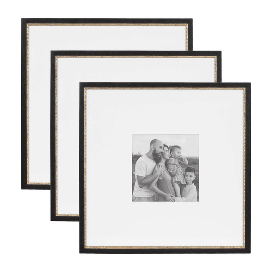 Kate and Laurel - Wilbanks Picture Frame Set: 18x18 matted to 8x8